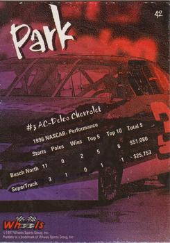 1997 Wheels Predator - Grizzly #42 Steve Park Back