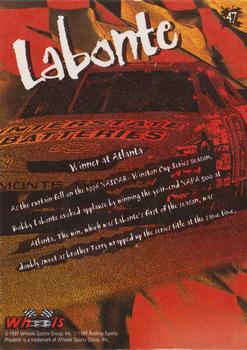1997 Wheels Predator - Grizzly #47 Bobby Labonte Back