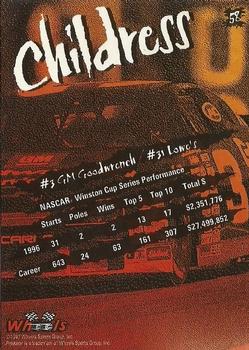 1997 Wheels Predator - Grizzly #58 Richard Childress Back