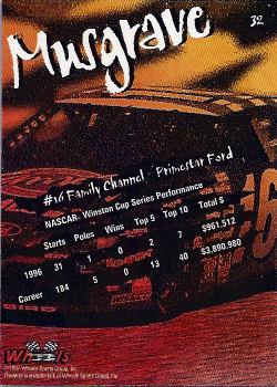 1997 Wheels Predator - Red Wolf #32 Ted Musgrave Back