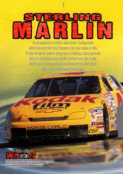 1997 Wheels Race Sharks - First Bite #7 Sterling Marlin Back