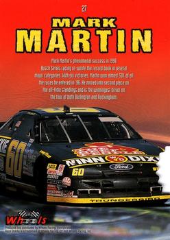 1997 Wheels Race Sharks - First Bite #27 Mark Martin Back