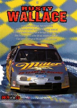 1997 Wheels Race Sharks - First Bite #42 Rusty Wallace Back