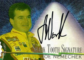 1997 Wheels Race Sharks - Shark Tooth Signatures First Bite #ST12 Joe Nemechek Front