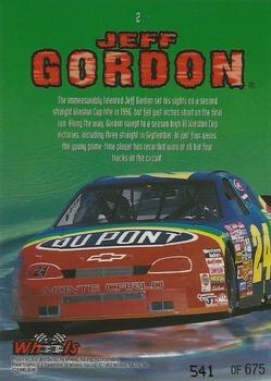 1997 Wheels Race Sharks - Tiger Shark #2 Jeff Gordon Back