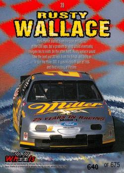 1997 Wheels Race Sharks - Tiger Shark #39 Rusty Wallace Back