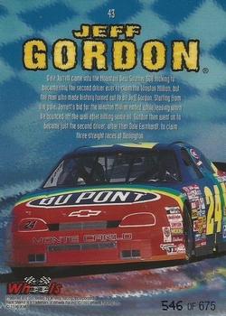 1997 Wheels Race Sharks - Tiger Shark #43 Jeff Gordon Back