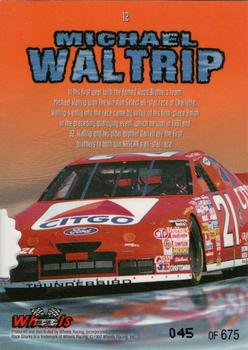 1997 Wheels Race Sharks - Tiger Shark First Bite #12 Michael Waltrip Back