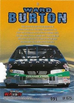 1997 Wheels Race Sharks - Tiger Shark First Bite #19 Ward Burton Back