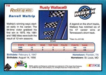 1998 Maxx 10th Anniversary #118 Darrell Waltrip / Rusty Wallace Back