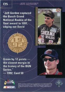 1998 Maxx 10th Anniversary - Card of the Year #CY5 Jeff Gordon Back