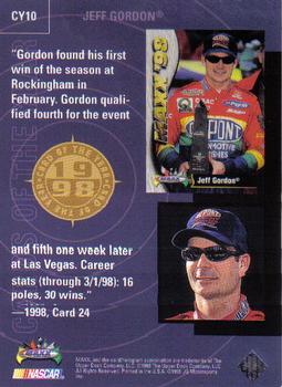 1998 Maxx 10th Anniversary - Card of the Year #CY10 Jeff Gordon Back