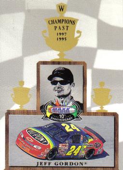 1998 Maxx 10th Anniversary - Champions Past #CP1 Jeff Gordon Front