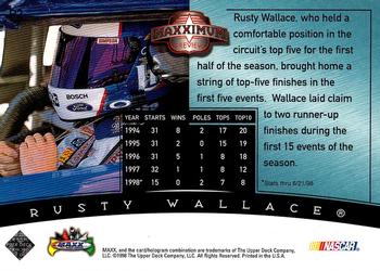 1998 Maxx 10th Anniversary - Maxximum Preview #P2 Rusty Wallace Back