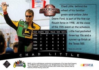 1998 Maxx 10th Anniversary - Maxximum Preview #P16 Chad Little Back