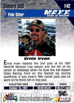 1998 Maxx 1997 Year In Review #142 Ernie Irvan Back