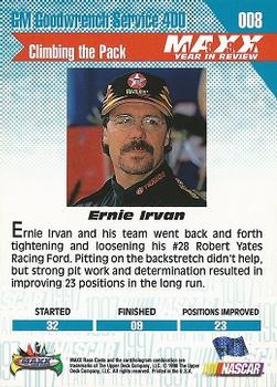 1998 Maxx 1997 Year In Review #008 Ernie Irvan Back