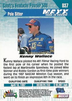 1998 Maxx 1997 Year In Review #037 Kenny Wallace Back