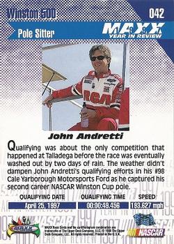 1998 Maxx 1997 Year In Review #042 John Andretti Back