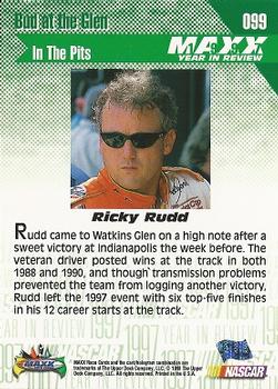 1998 Maxx 1997 Year In Review #099 Ricky Rudd Back