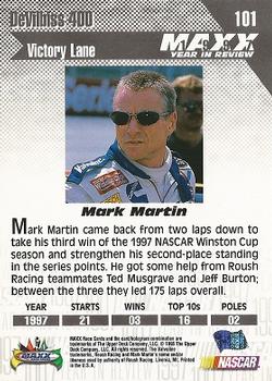 1998 Maxx 1997 Year In Review #101 Mark Martin Back