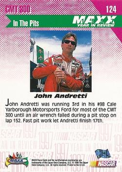 1998 Maxx 1997 Year In Review #124 John Andretti Back