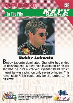 1998 Maxx 1997 Year In Review #139 Bobby Labonte Back
