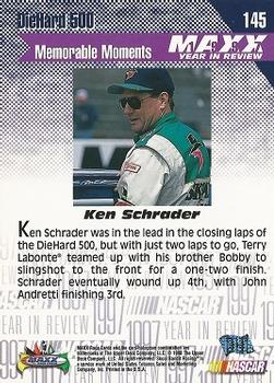 1998 Maxx 1997 Year In Review #145 Ken Schrader Back