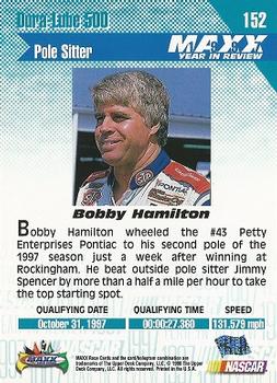 1998 Maxx 1997 Year In Review #152 Bobby Hamilton Back
