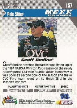 1998 Maxx 1997 Year In Review #157 Geoff Bodine Back