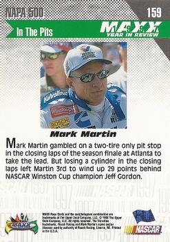 1998 Maxx 1997 Year In Review #159 Mark Martin Back