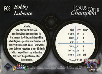 1998 Maxx - Focus on a Champion #FC8 Bobby Labonte Back
