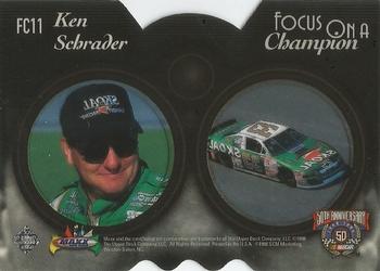 1998 Maxx - Focus on a Champion Cel #FC11 Ken Schrader Back