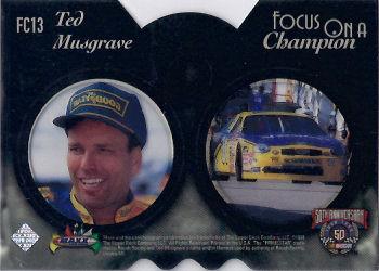 1998 Maxx - Focus on a Champion Cel #FC13 Ted Musgrave Back