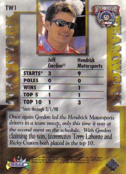 1998 Maxx - Teamwork #TW1 Jeff Gordon's Car Back