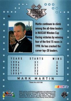 1998 Maxximum - Battle Proven #B6 Mark Martin Back