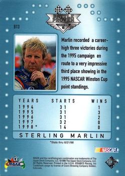 1998 Maxximum - Battle Proven #B13 Sterling Marlin Back