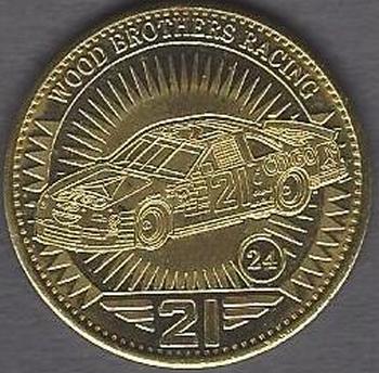 1998 Pinnacle Mint Collection - Coins: Gold Plate #24 Michael Waltrip's Car Front