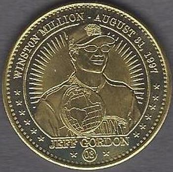 1998 Pinnacle Mint Collection - Coins: Gold Plate #03 Jeff Gordon Front