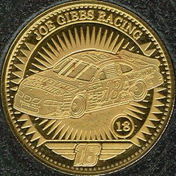 1998 Pinnacle Mint Collection - Coins: 24KT Gold (Solid Gold) #18 Bobby Labonte's Car Front