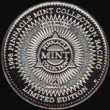 1998 Pinnacle Mint Collection - Coins: Fine Silver (Solid Silver) #02 Mark Martin Back
