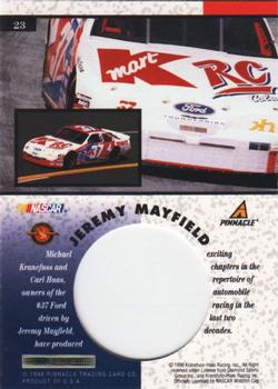 1998 Pinnacle Mint Collection - Die Cuts #23 Jeremy Mayfield's Car Back