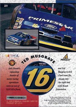1998 Pinnacle Mint Collection - Gold Team #20 Ted Musgrave's Car Back
