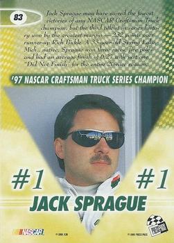 1998 Press Pass - Oil Slicks #83 Jack Sprague Back