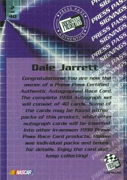 1998 Press Pass - Signings #2 Dale Jarrett Back