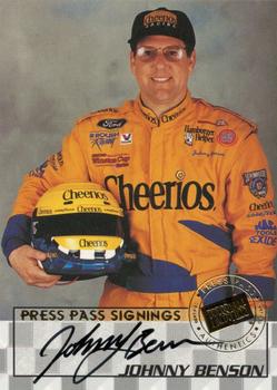 1998 Press Pass - Signings #18 Johnny Benson Front
