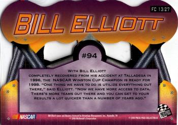 1998 Press Pass Premium - Flag Chasers #FC 13 Bill Elliott Back