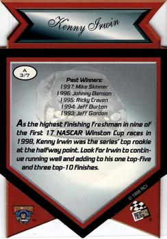 1998 Press Pass Stealth - Awards #A 3 Kenny Irwin 1:90 Back