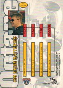 1998 Press Pass Stealth - Octane #O 6 Jeff Burton's Car Back