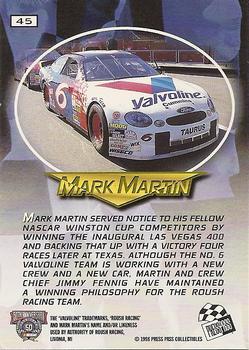 1998 Press Pass VIP - Explosive #45 Mark Martin's Car Back